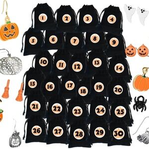 Halloween Advent Calendar Earrings Countdown  30 Pairs Spooky Earrings in Bags